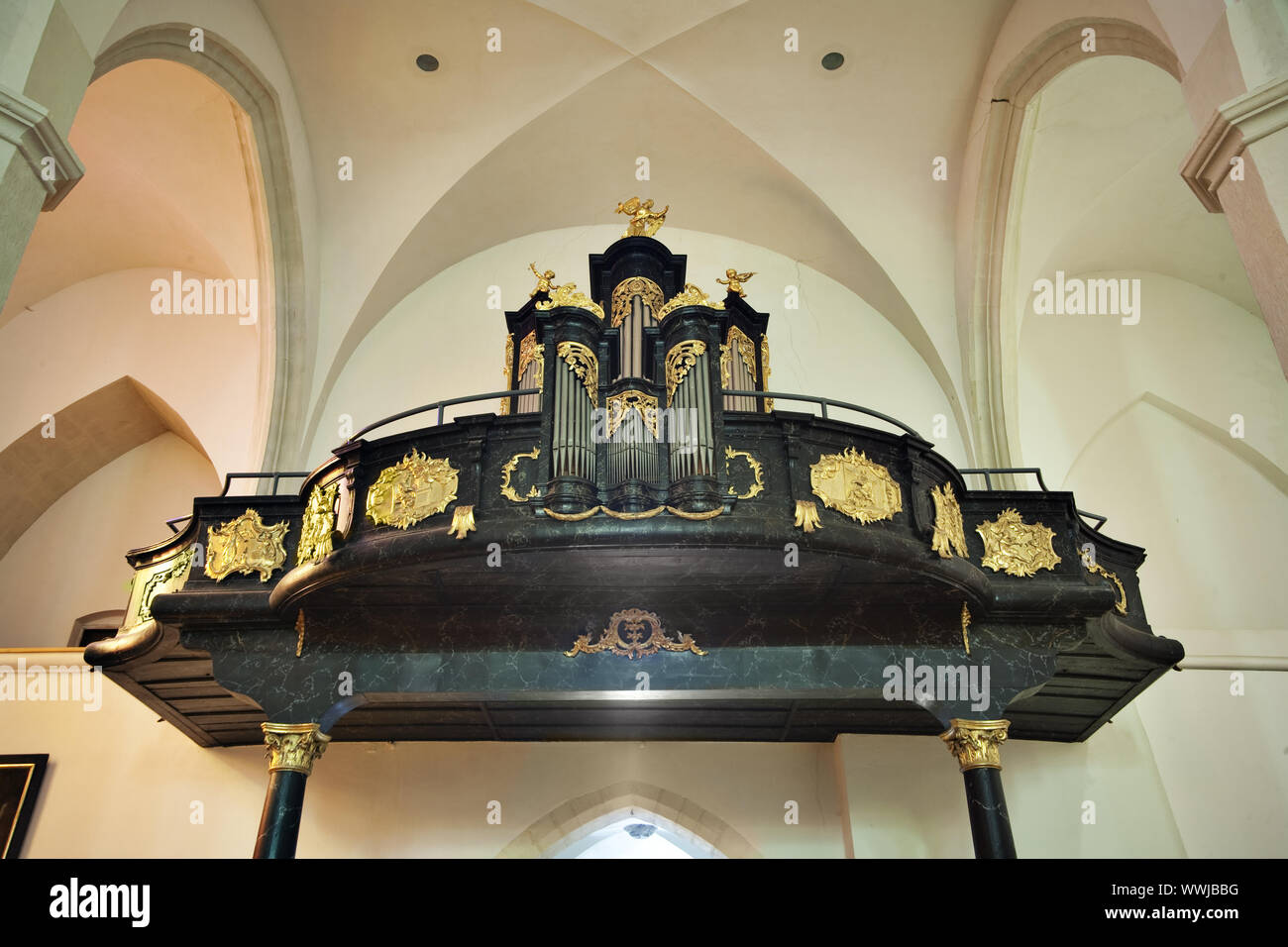 organ in the Dom church in Eisenstadt, Burgenland, Austria, Europa Stock Photo