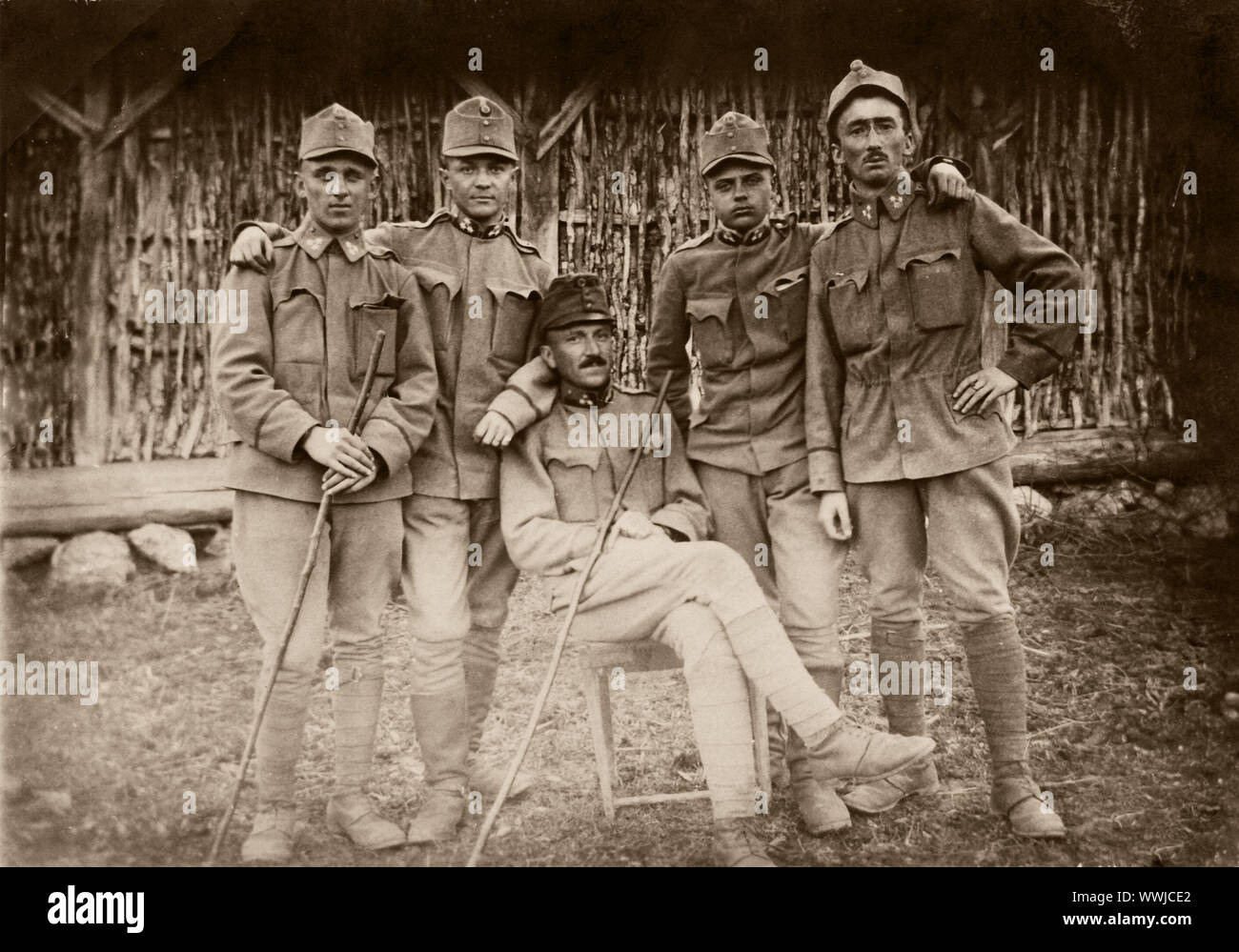 soldiers, historic photograph, Stock Photo
