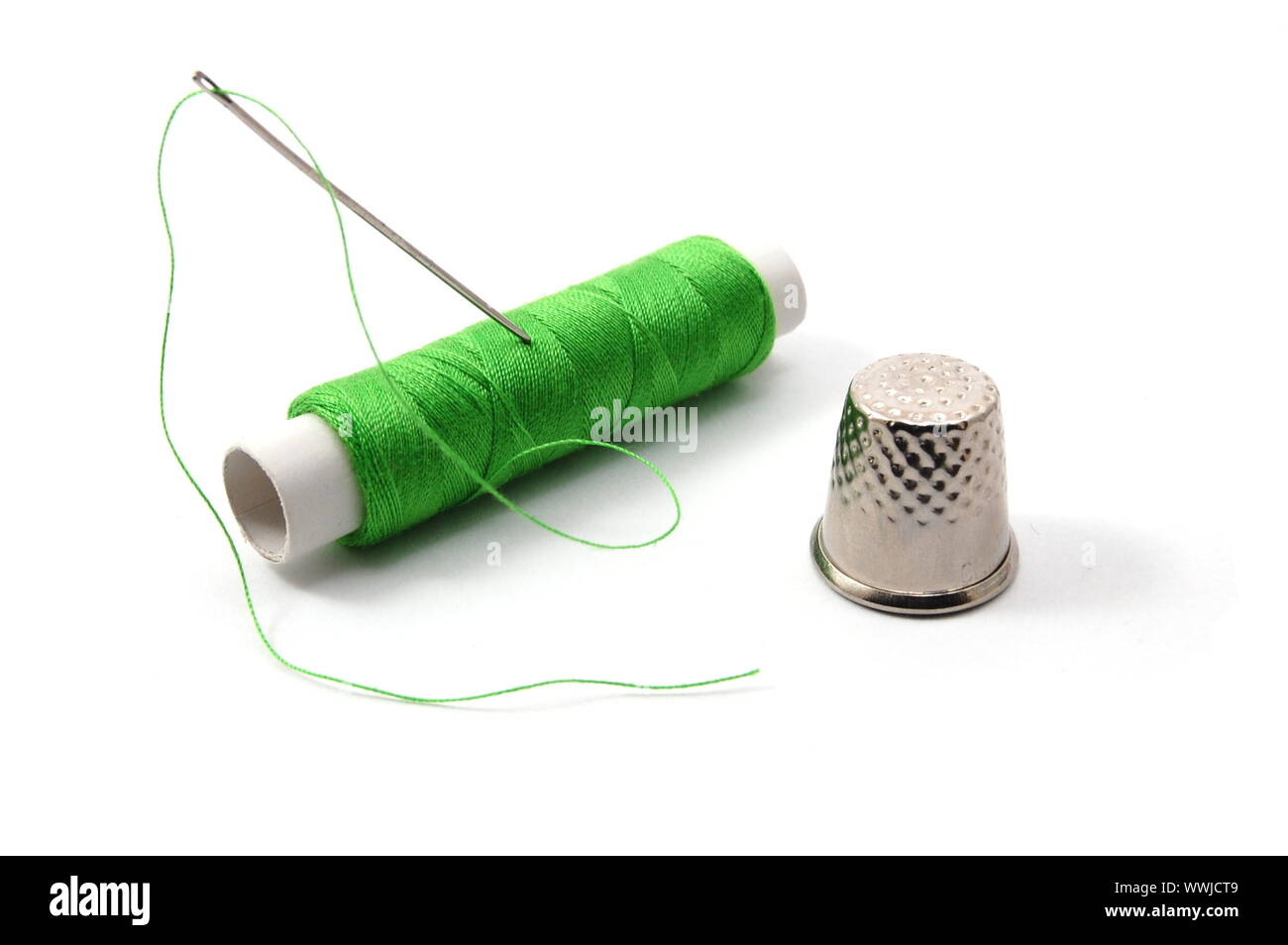 sewing kit isolated on a white background Stock Photo - Alamy