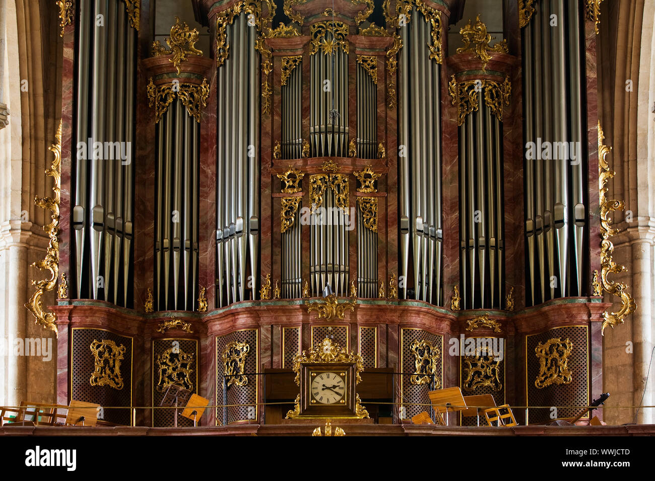 church organ in the Dom of Graz, Styria, Austria, Europe Stock Photo