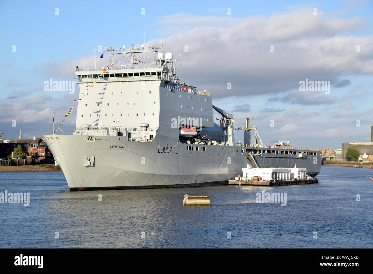 RFA Lyme Bay is an amphibious assault ship of the British Auxiliary ...