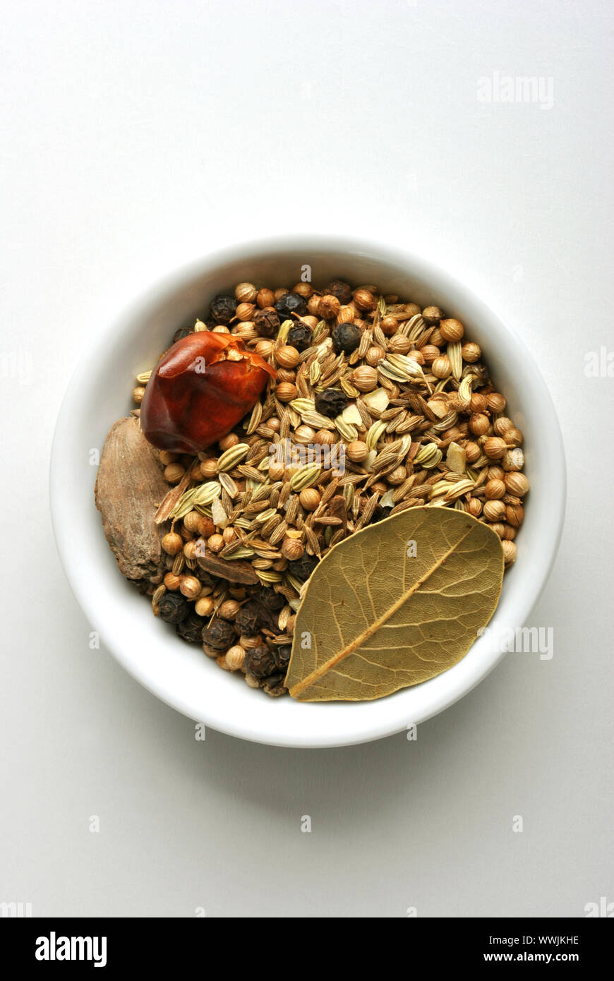 indian spice mix in a white bowl Stock Photo Alamy