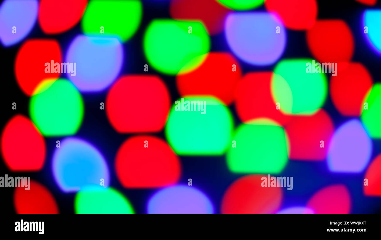 glowing bokeh colorful lights in black background Stock Photo - Alamy