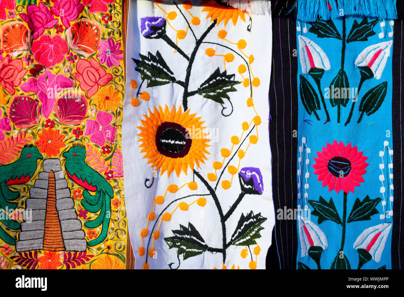 beautiful colorful Mexican serape fabric handcrafted Stock Photo Alamy