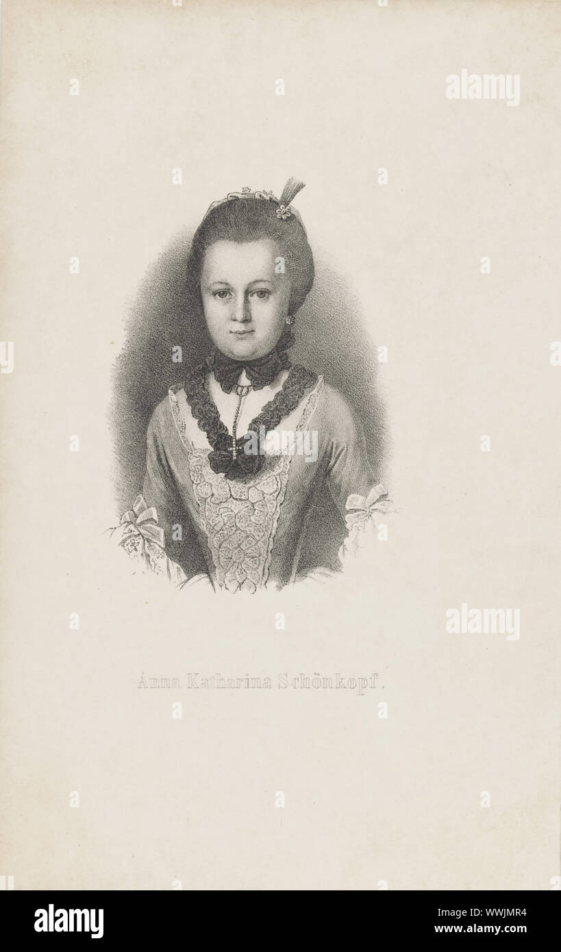 Anna Katharina (&quot;K&#xe4;thchen&quot;) Sch&#xf6;nkopf (1746-1810), ca 1820. Private Collection. Stock Photo