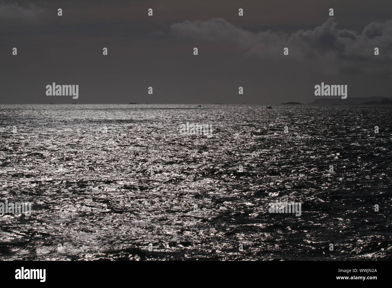 Full moon over the sea Stock Photo - Alamy