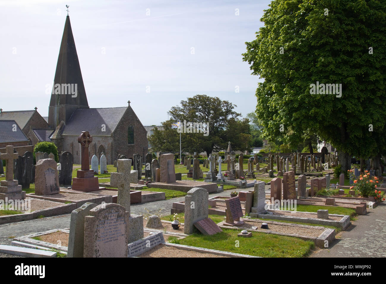Church of St. Clement on the Channel Island Jersey Stock Photo Alamy