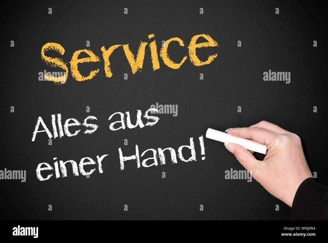 Service - Everything from one source ! Stock Photo