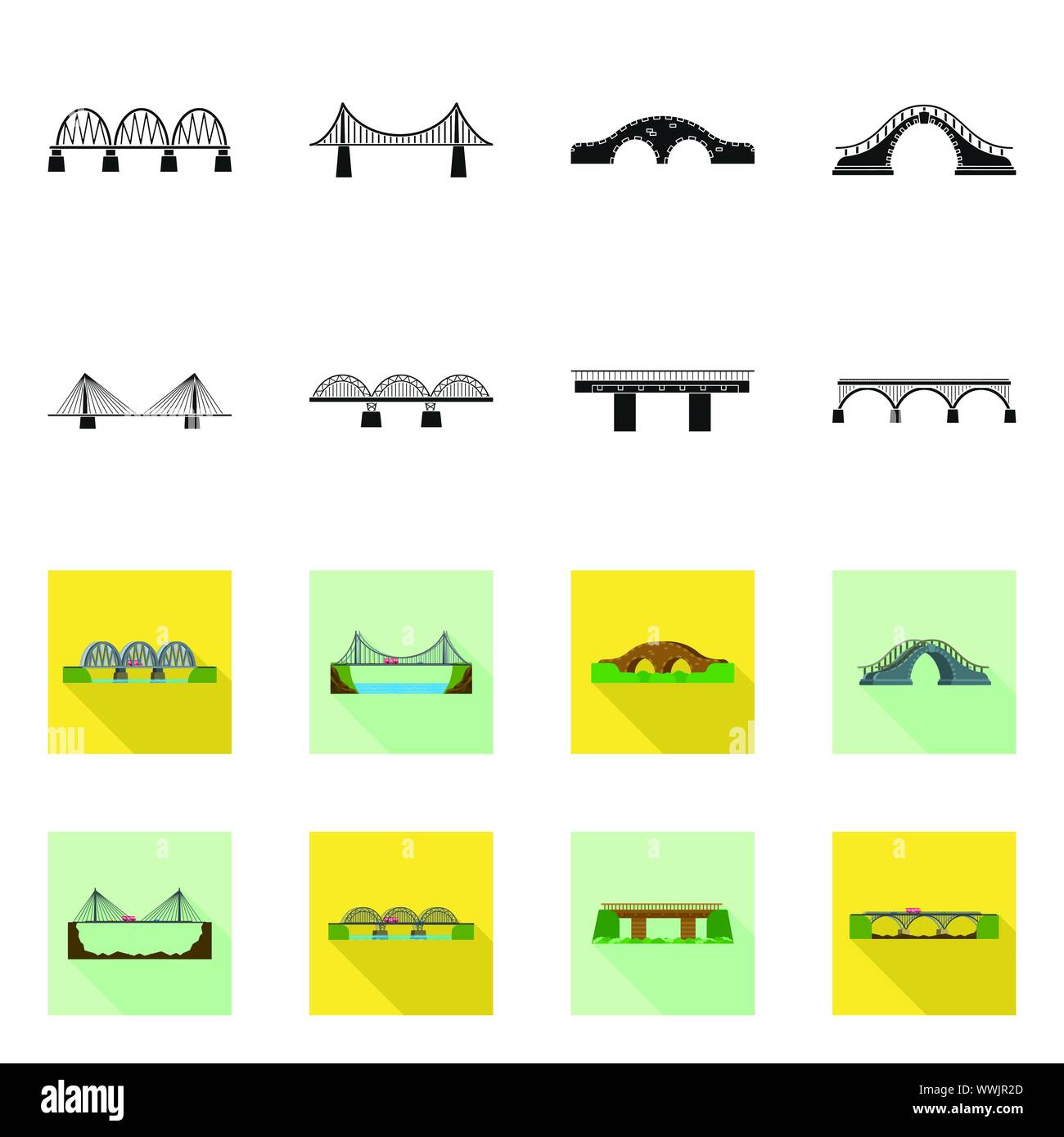 Vector design of connection and design symbol. Set of connection and ...
