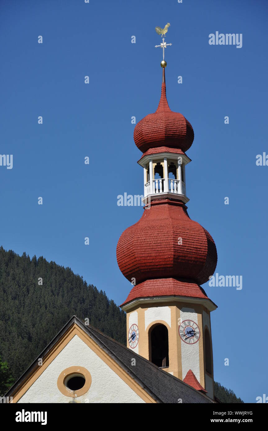 Church in Gries im Sellrain Stock Photo
