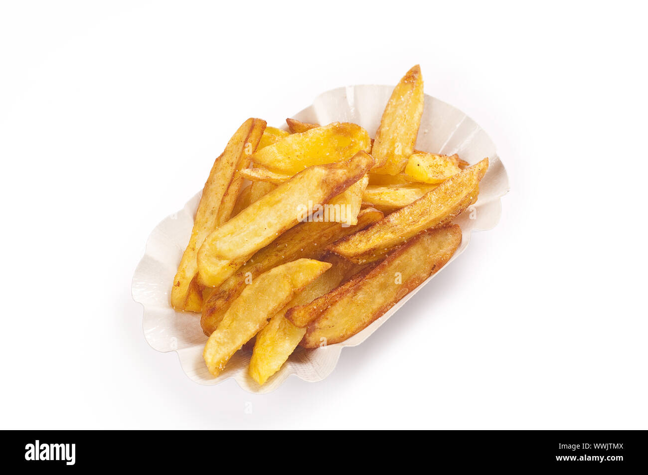 French fries in french fries bowl Stock Photo