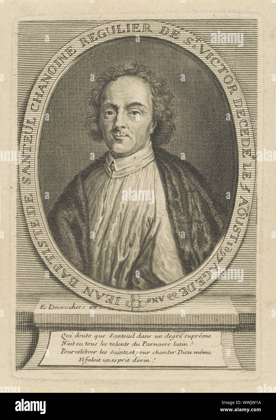 Portrait of the Poet JeanBaptiste de Santeul (16301697) , um 1700