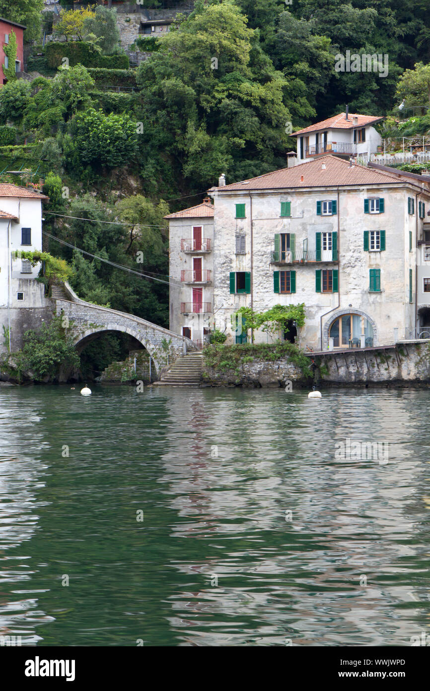 Old residential house in Nesso on Lake Como, Italy Stock Photo Alamy