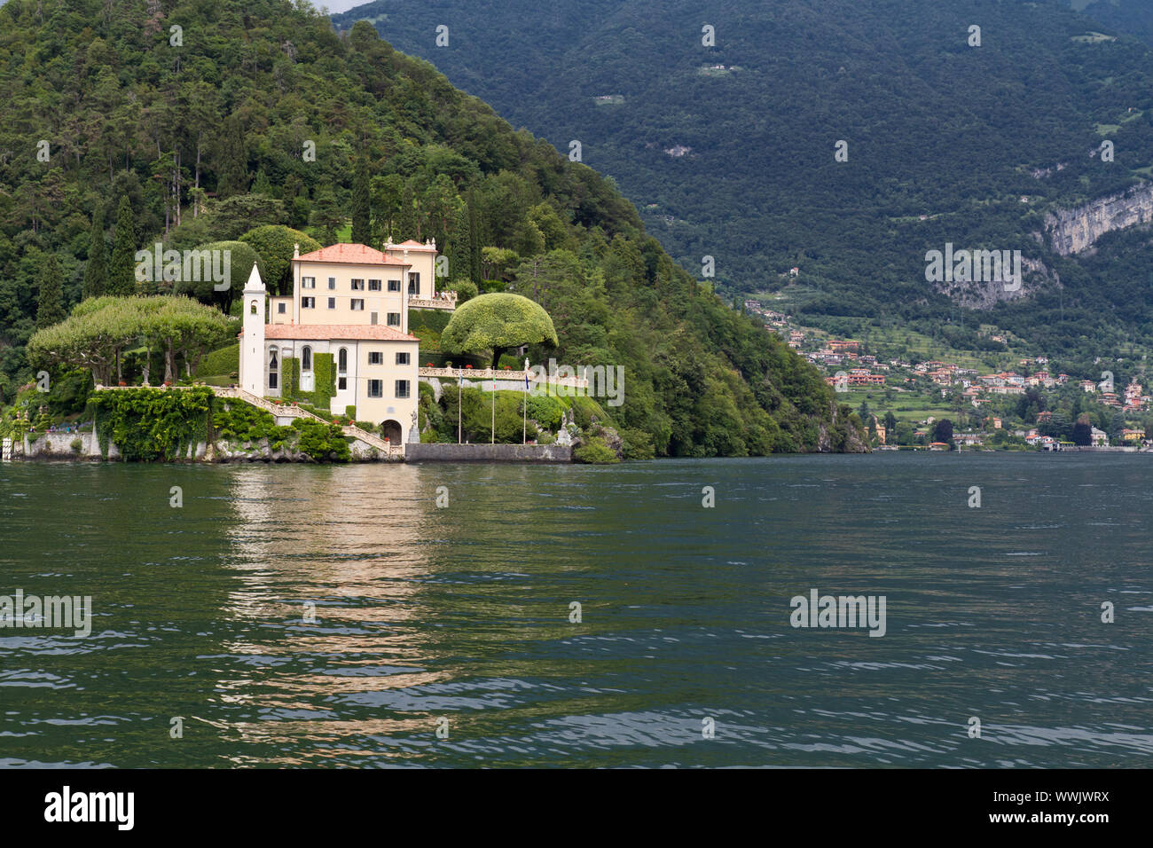 Villa del Balbanello bei Lenno am Comer See, Italien Stock Photo