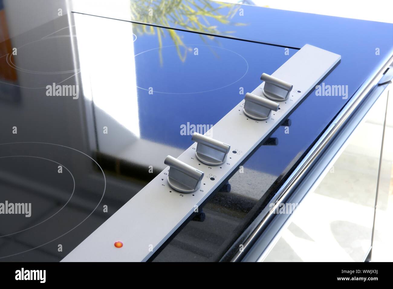 Hob vitroceramic stove kitchen modern detail perspective blue sky