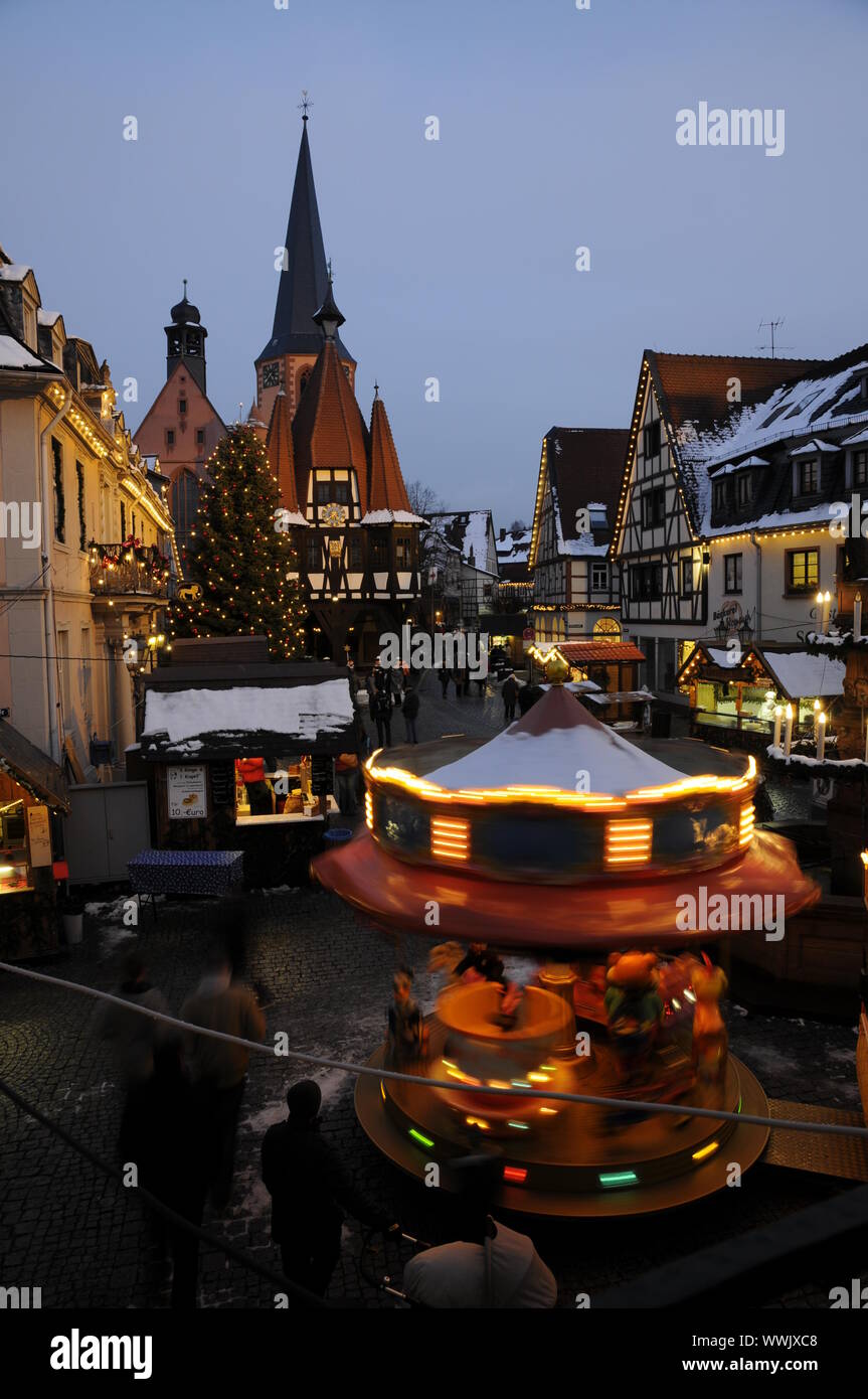 Christmas market in Michelstadt, Germany Stock Photo Alamy