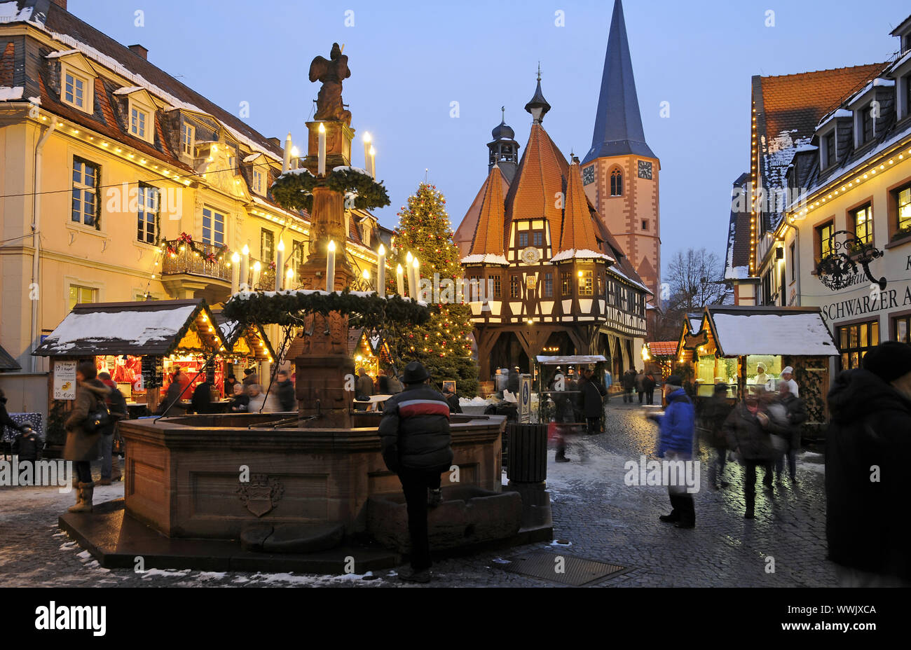 Christmas market in Michelstadt, Germany Stock Photo Alamy
