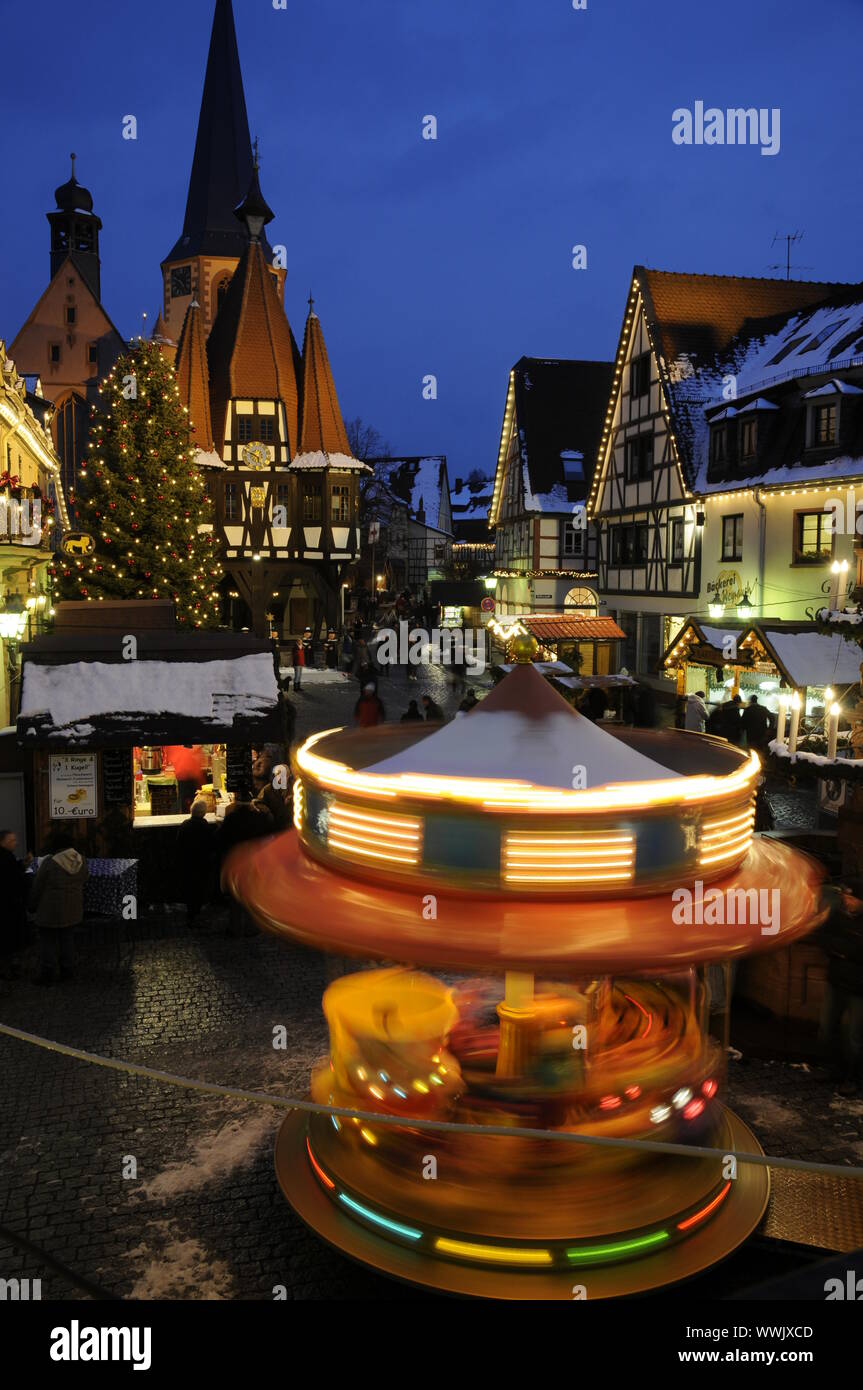 Christmas market in Michelstadt, Germany Stock Photo Alamy