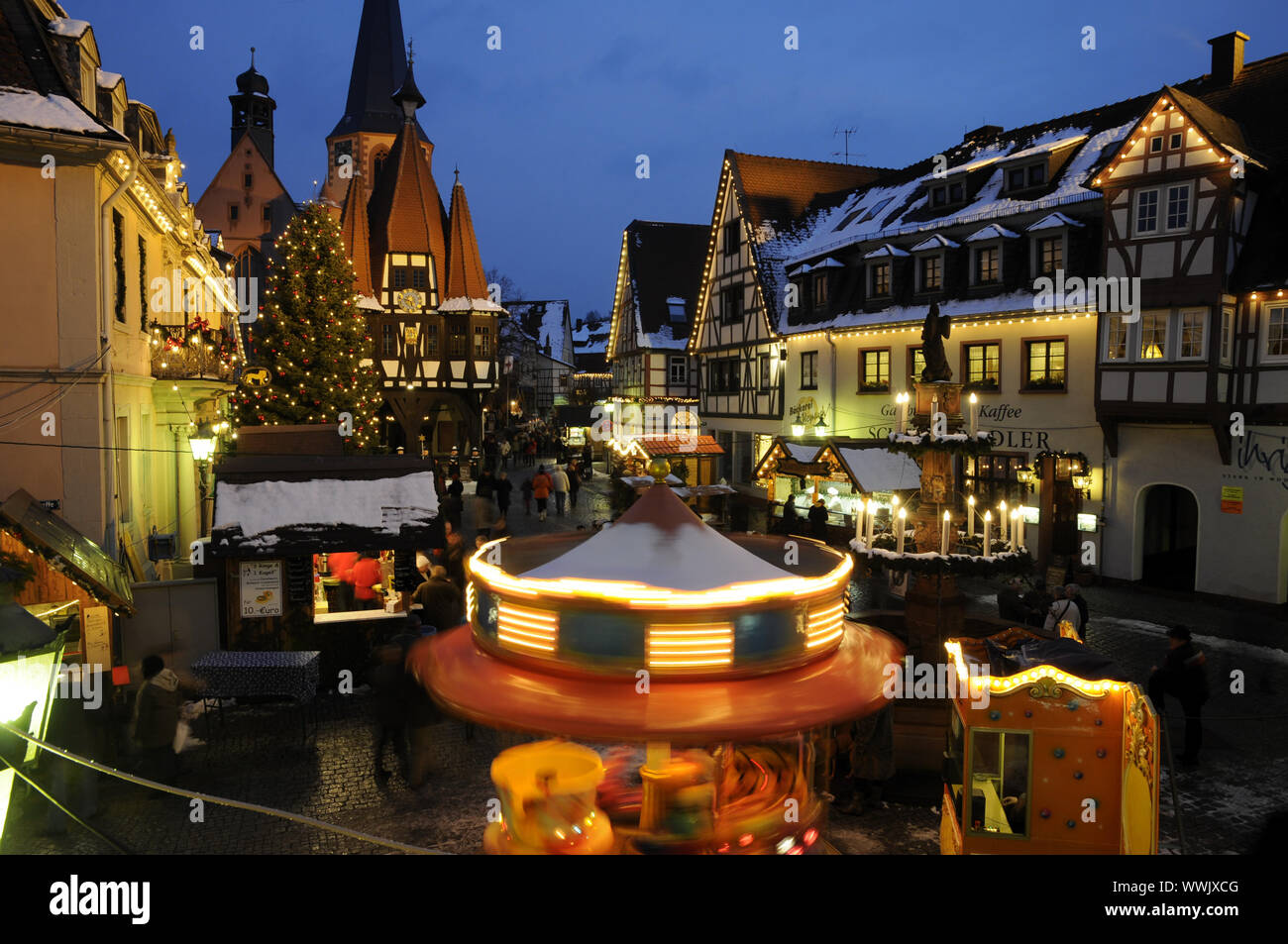 Christmas market in Michelstadt, Germany Stock Photo Alamy