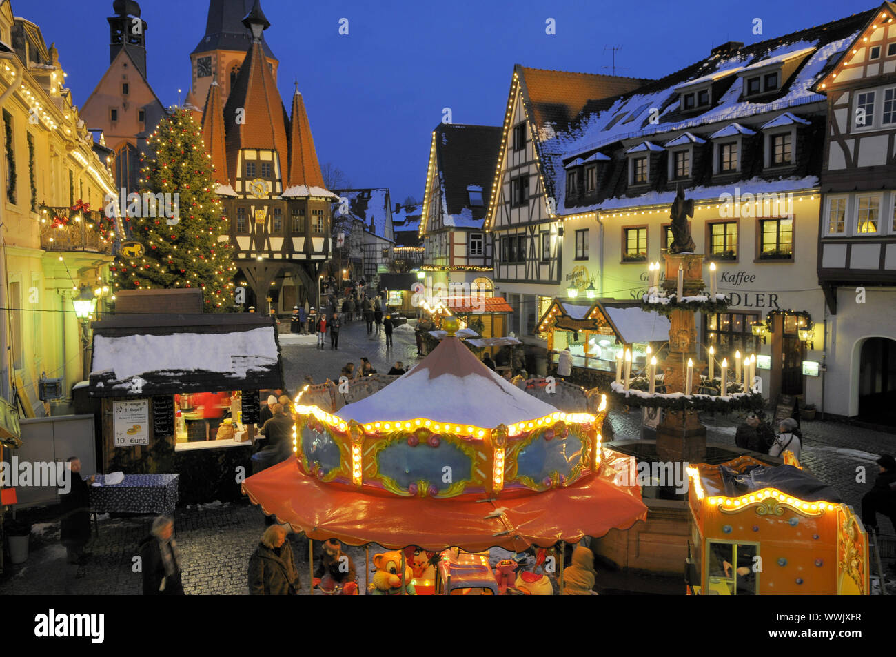 Christmas market in Michelstadt, Germany Stock Photo Alamy