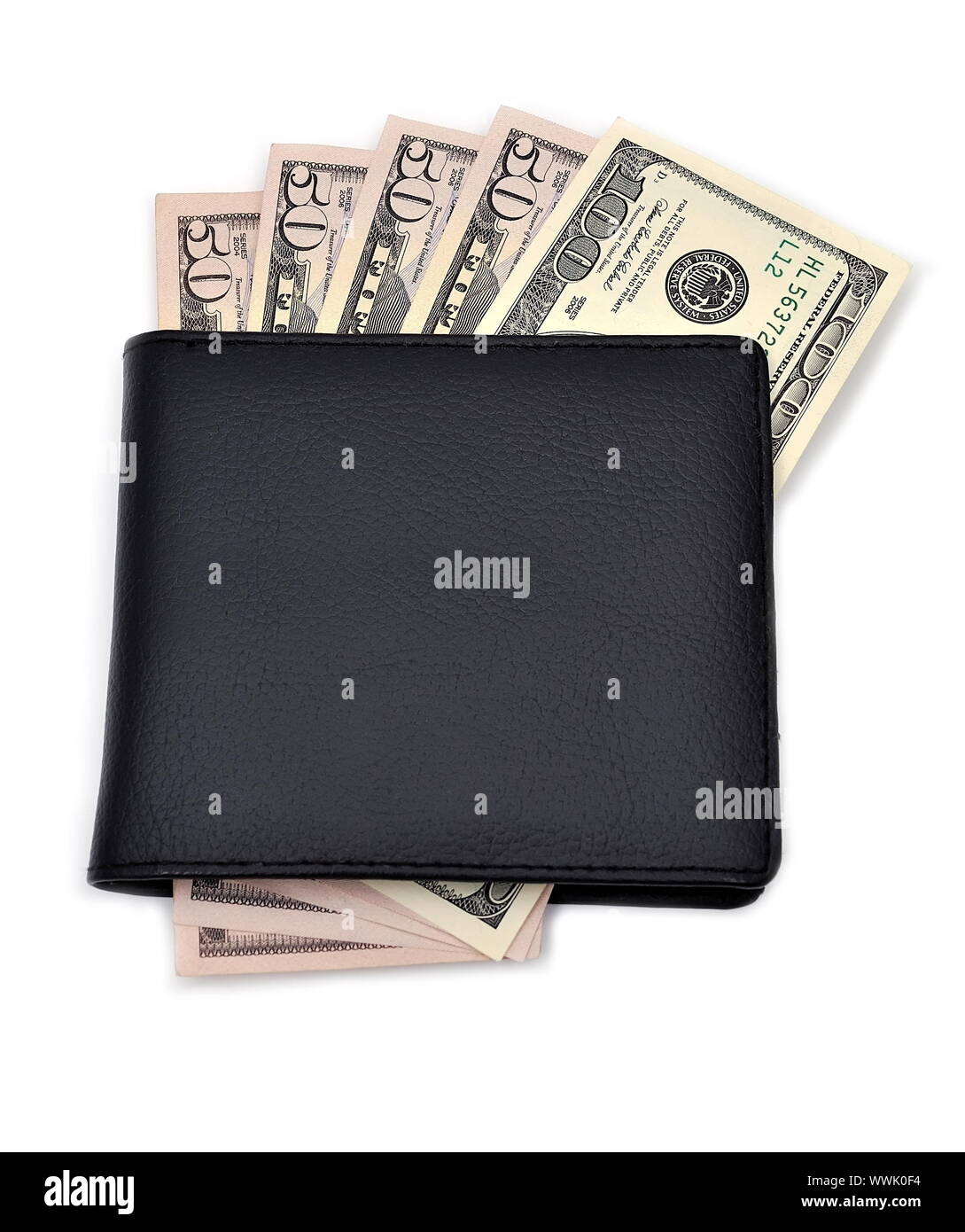 leather purse on a white background Stock Photo - Alamy