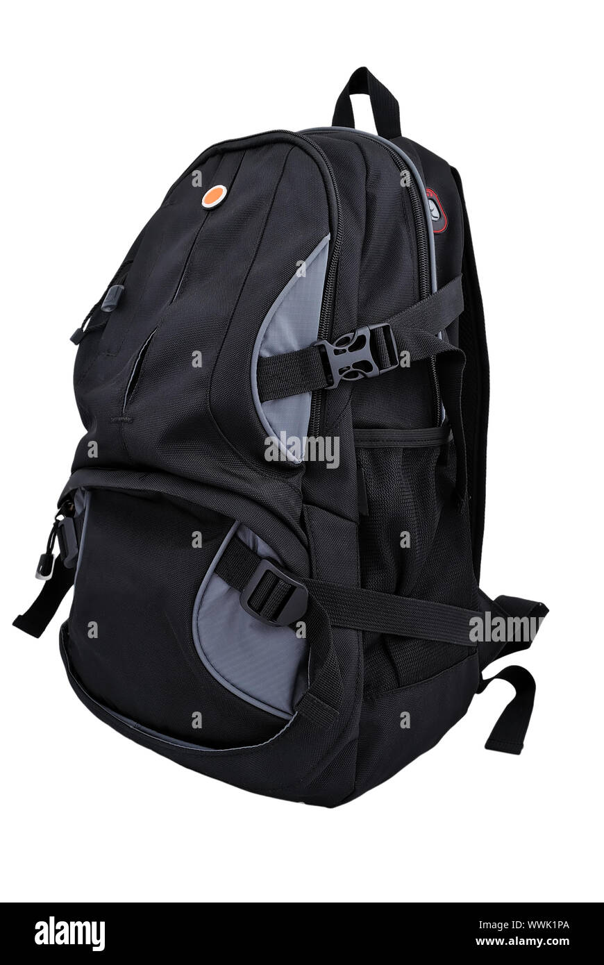 hiking backpack on a white background Stock Photo - Alamy