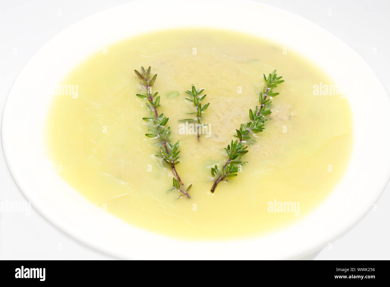 Liver terrine with thyme branch Stock Photo Alamy
