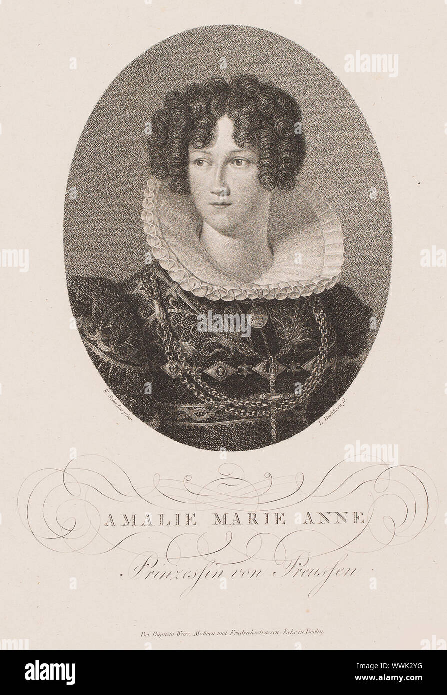 Princess Marianne of Prussia (1785-1846), after 1812. Private Collection. Stock Photo