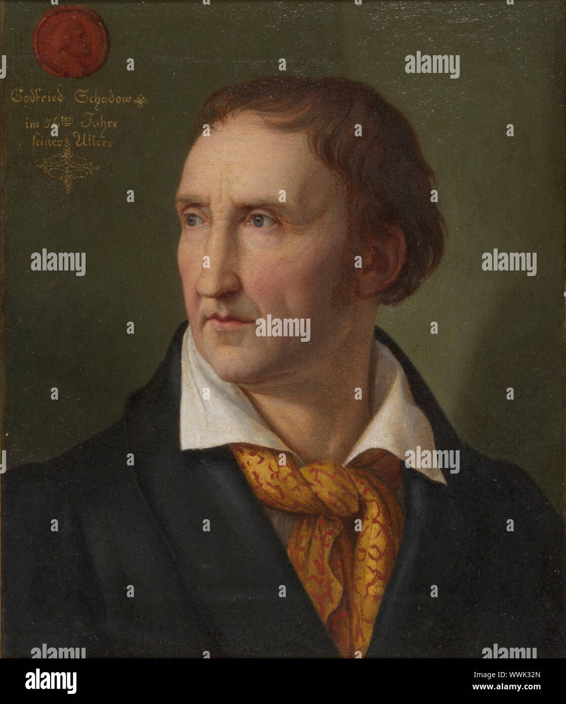 Portrait of Johann Gottfried Schadow (1764-1850), 1819. Private Collection. Stock Photo
