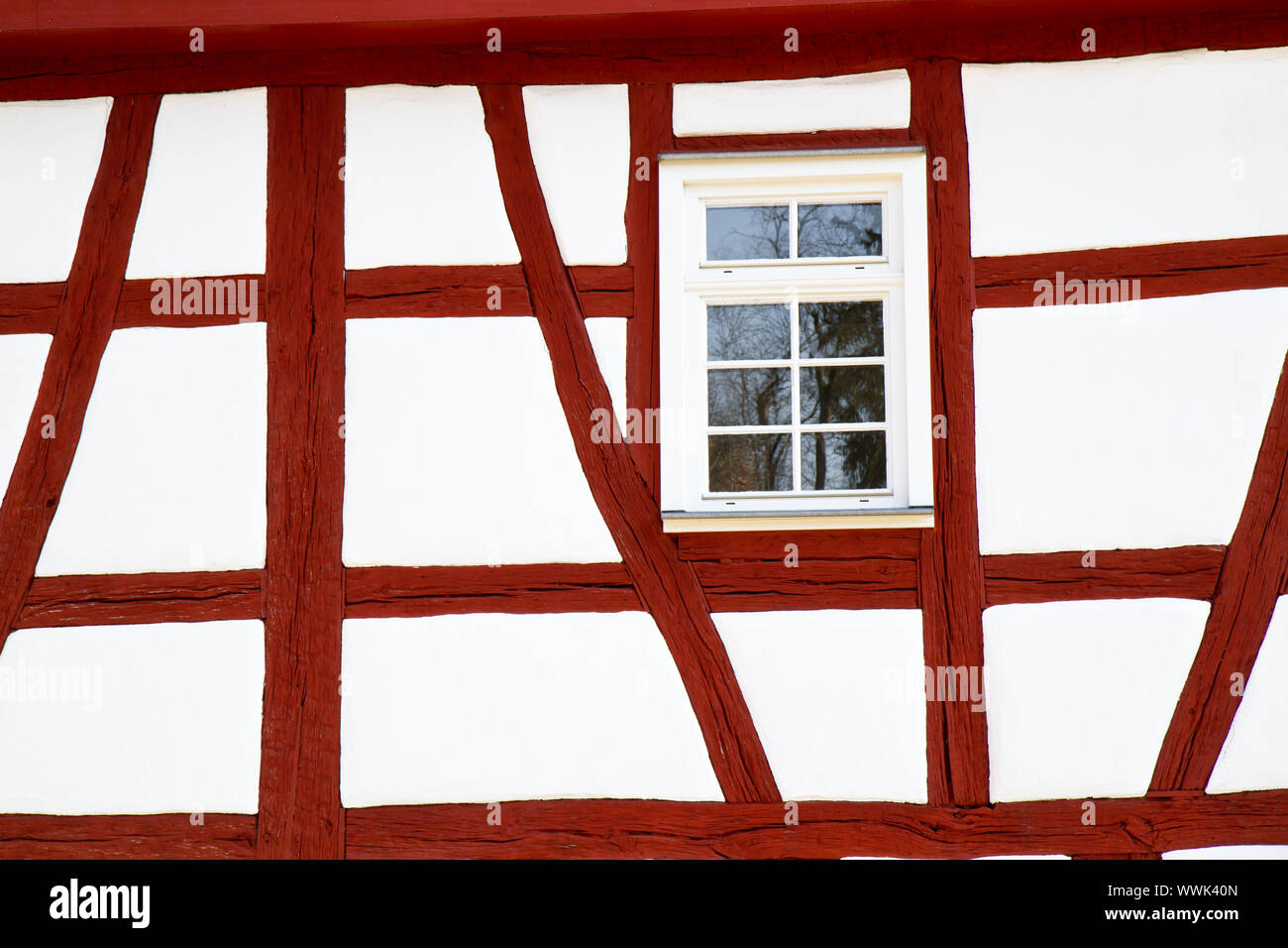 Renovated Facade Of A Historical Half-timbered House Stock Photo - Alamy