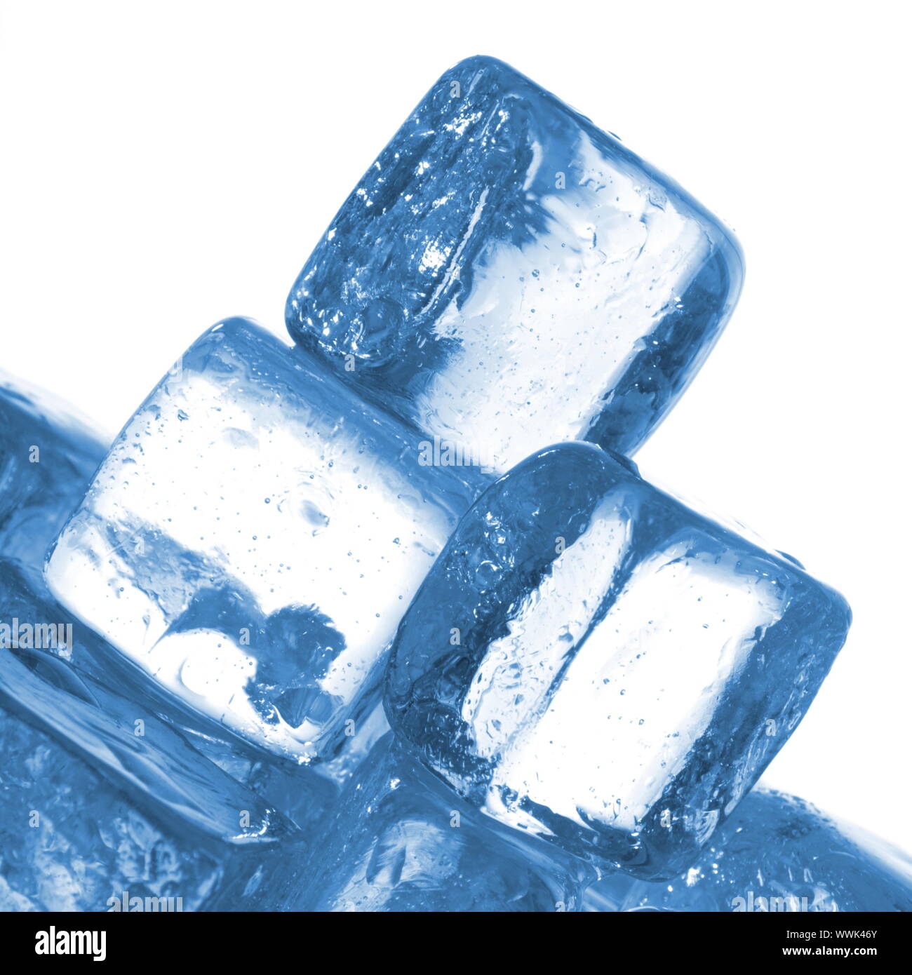 melting ice cubes isolated on white background Stock Photo - Alamy