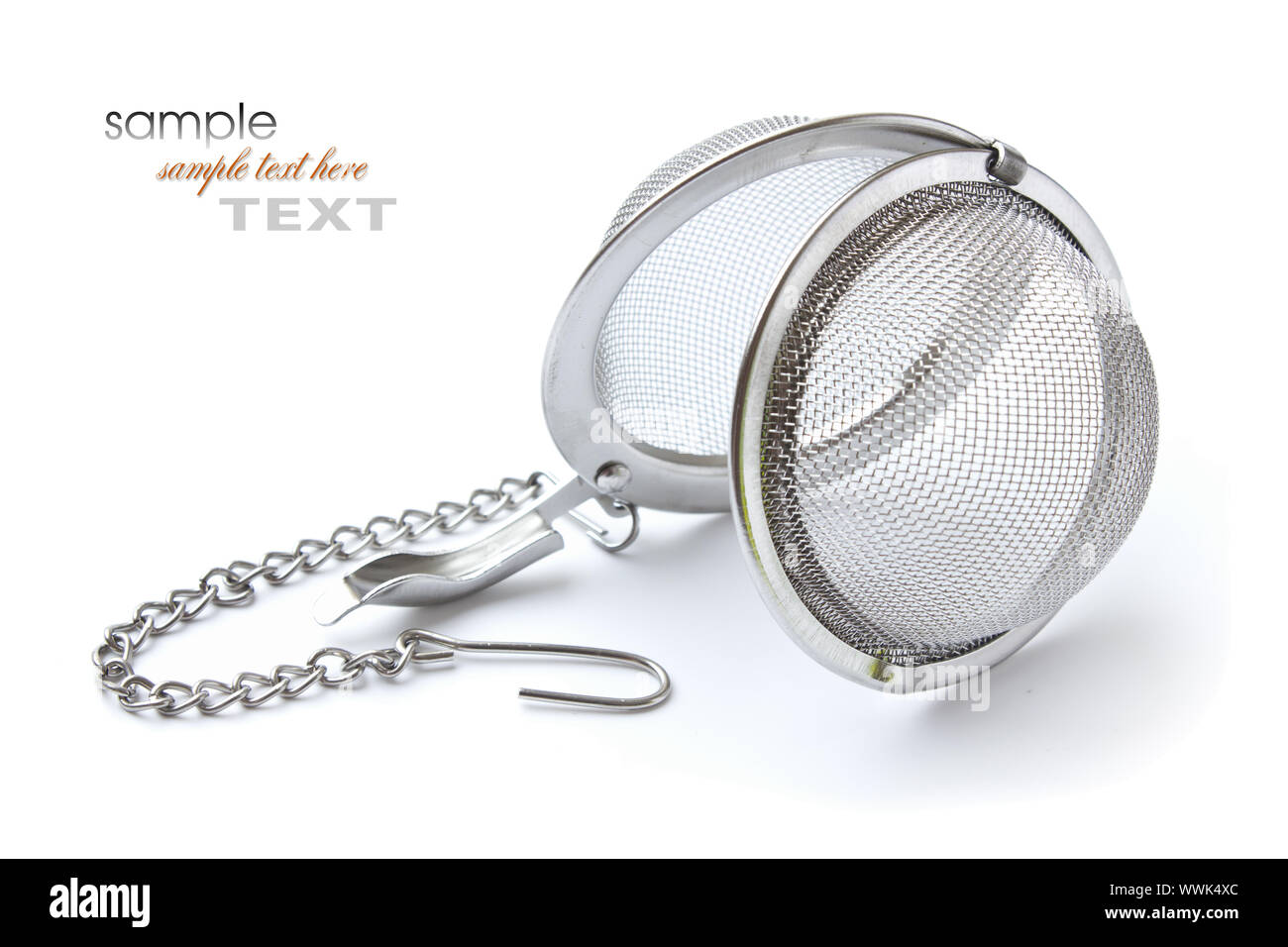 Tea strainer isolated on white background Stock Photo