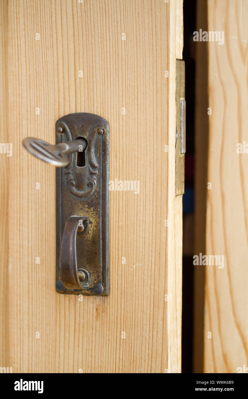 Open cupboard door Stock Photo Alamy