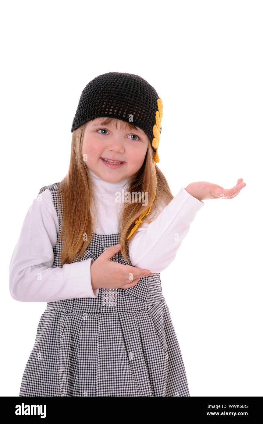 girl in a black hat Stock Photo - Alamy