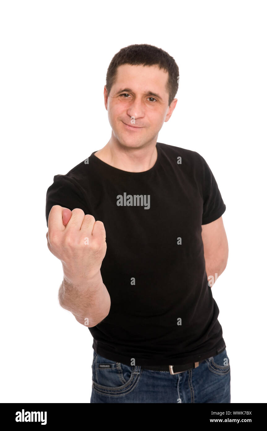 man with a fig Stock Photo