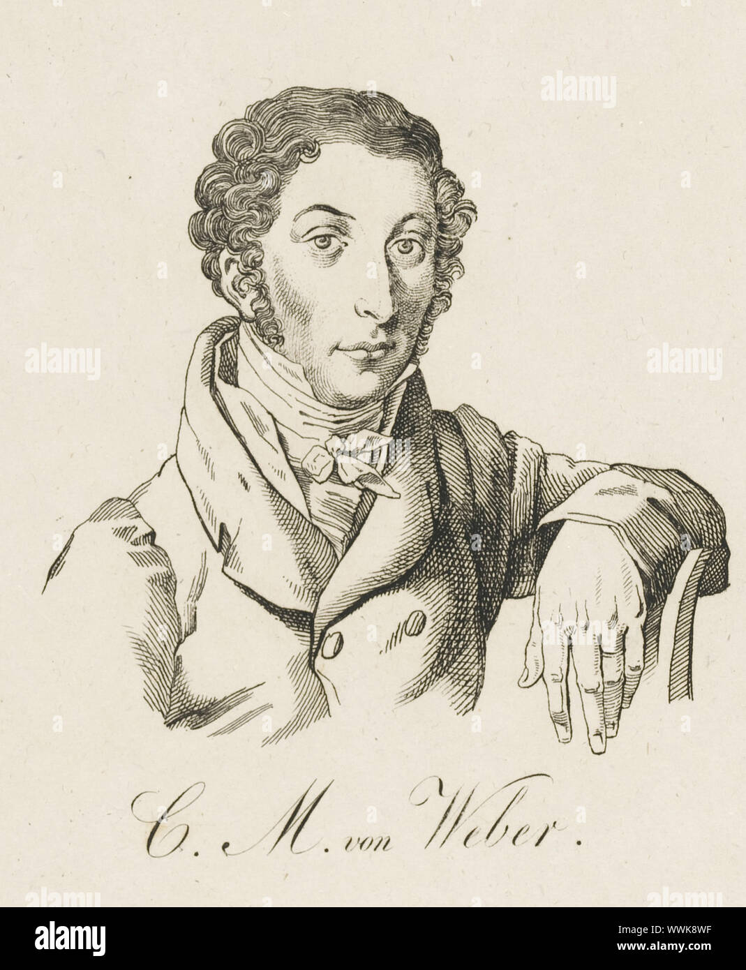 Carl Maria von Weber (1786-1826), after 1821. Private Collection. Stock Photo
