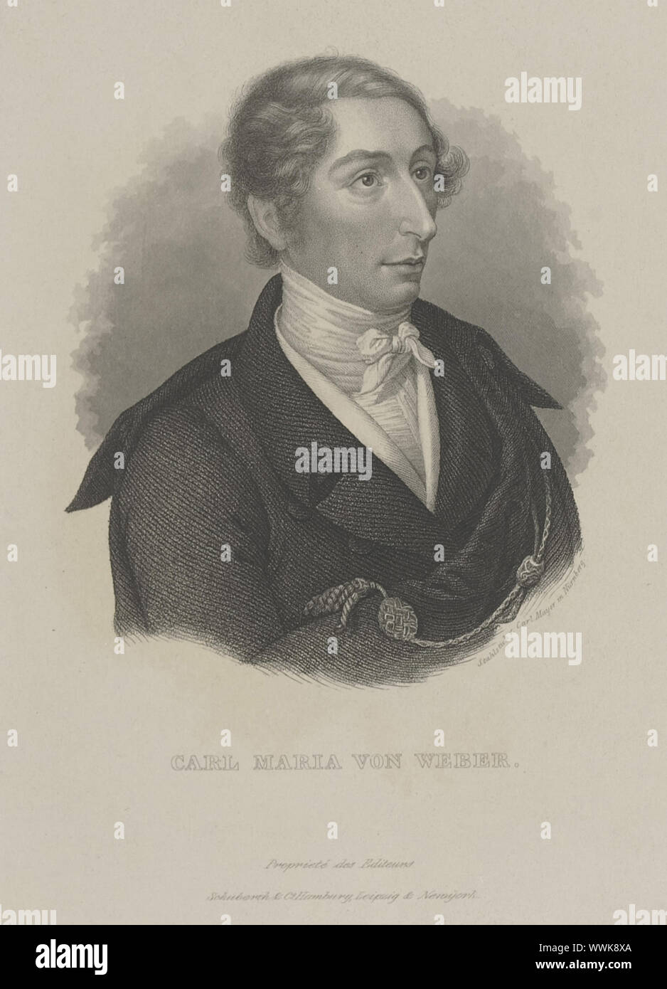 Carl Maria von Weber (1786-1826), c. 1840. Private Collection. Stock Photo