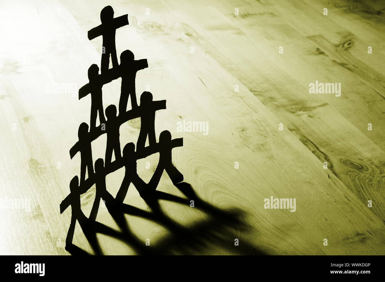 team of paper people showing concept of teamwork Stock Photo Alamy