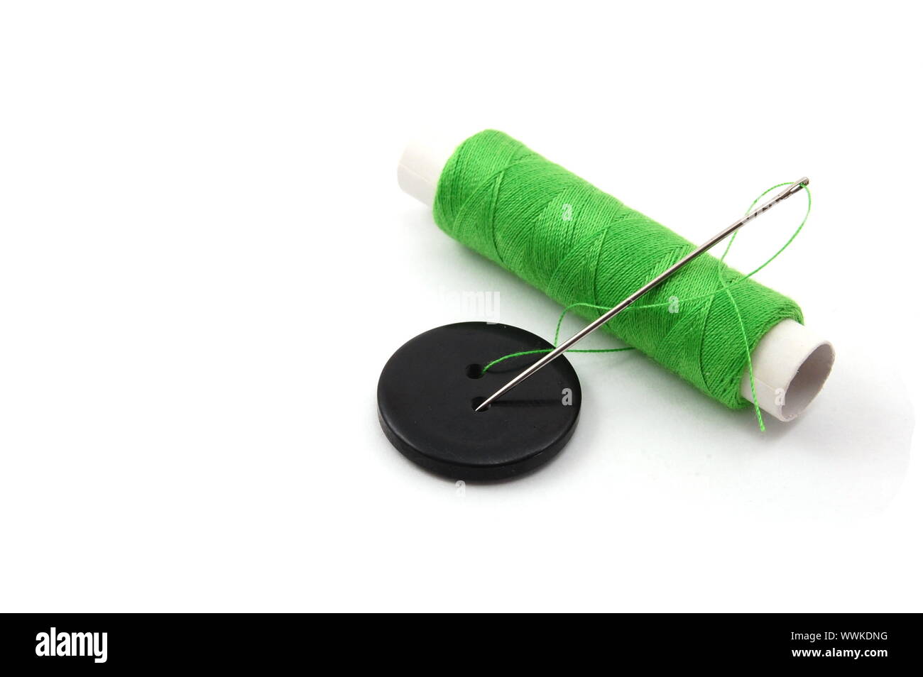 sewing kit isolated on a white background Stock Photo - Alamy