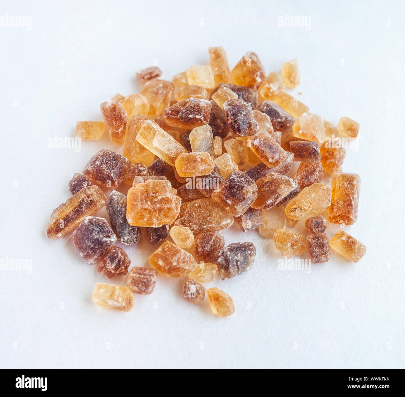 Large caramelized sugar on a white background Stock Photo Alamy