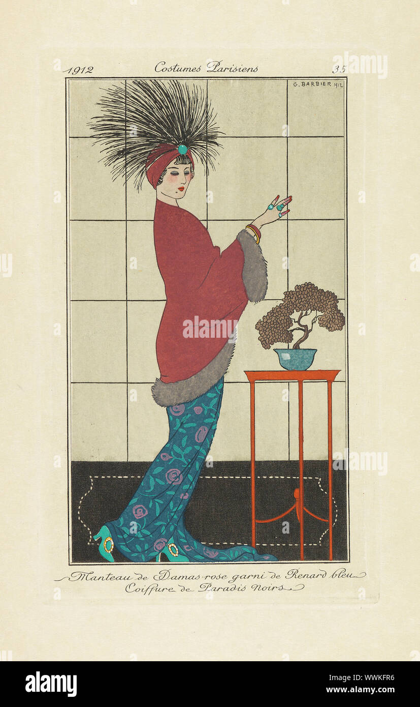 Journal des dames et des modes , 1912. Private Collection. Stock Photo