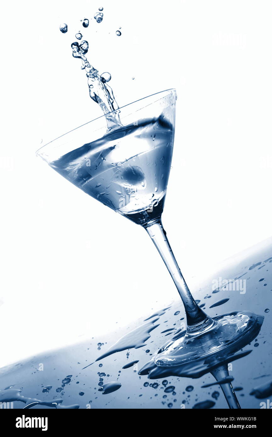 glass of water as a summer drink with ice cube Stock Photo - Alamy