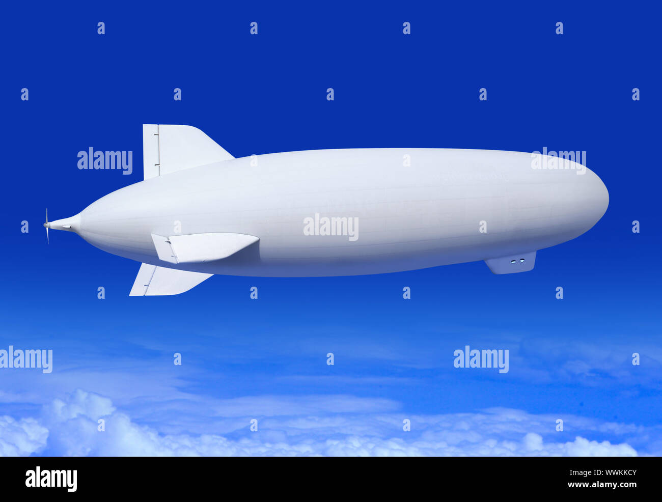 Download White Blimp In Blue Sky High Resolution Stock Photography And Images Alamy
