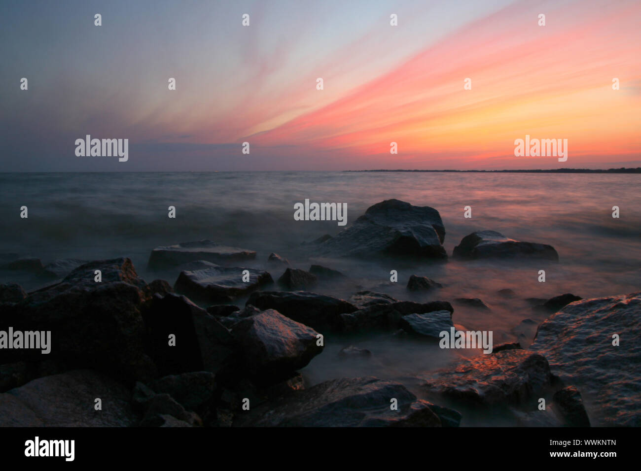 sea sunset beautiful nature background Stock Photo - Alamy