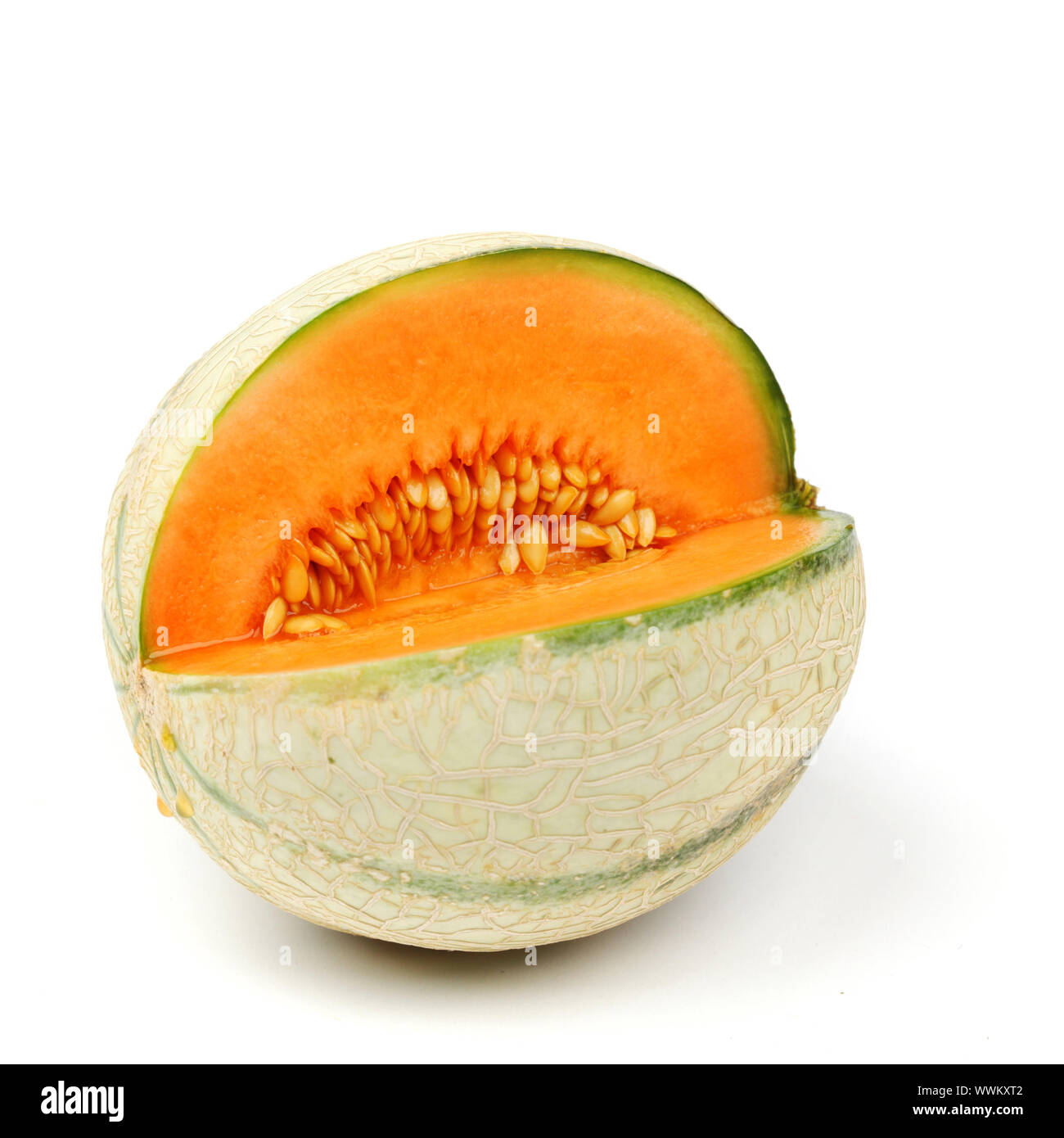 cantaloupe melone isolated on white Stock Photo Alamy