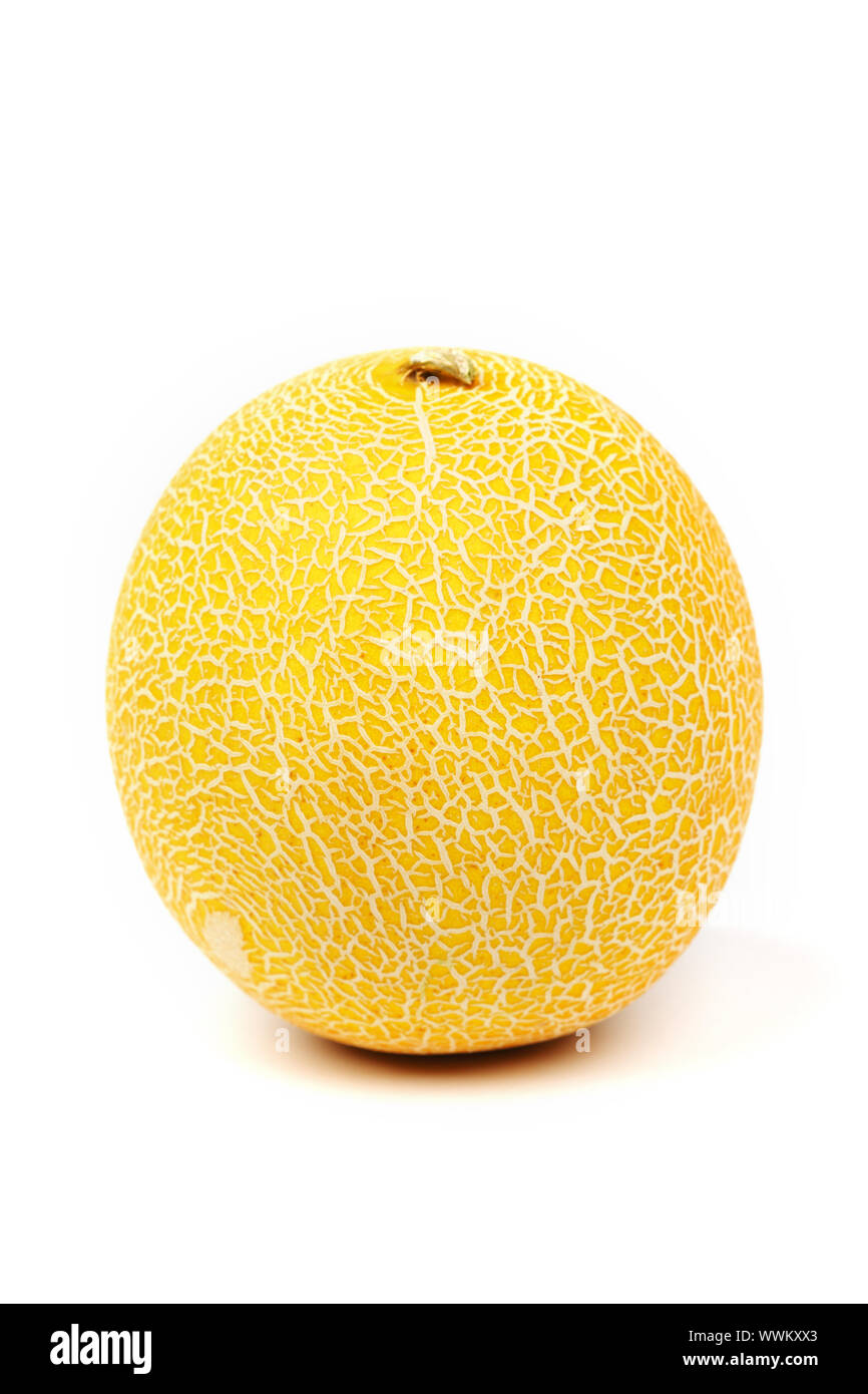 galia melone isolated on white Stock Photo