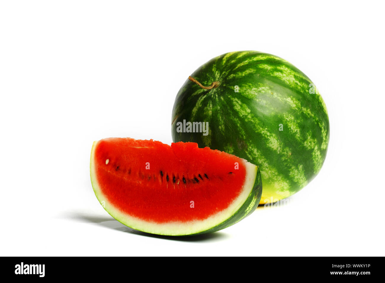 watermelon slice isolated on white Stock Photo - Alamy