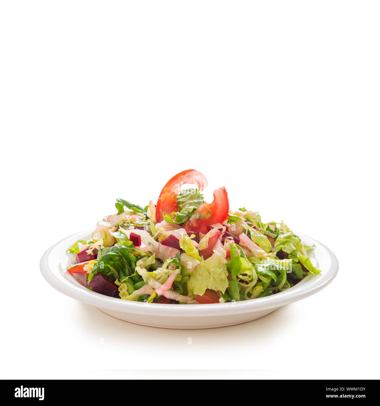 Romaine lettuce salad with tomato and beetroot Stock Photo Alamy