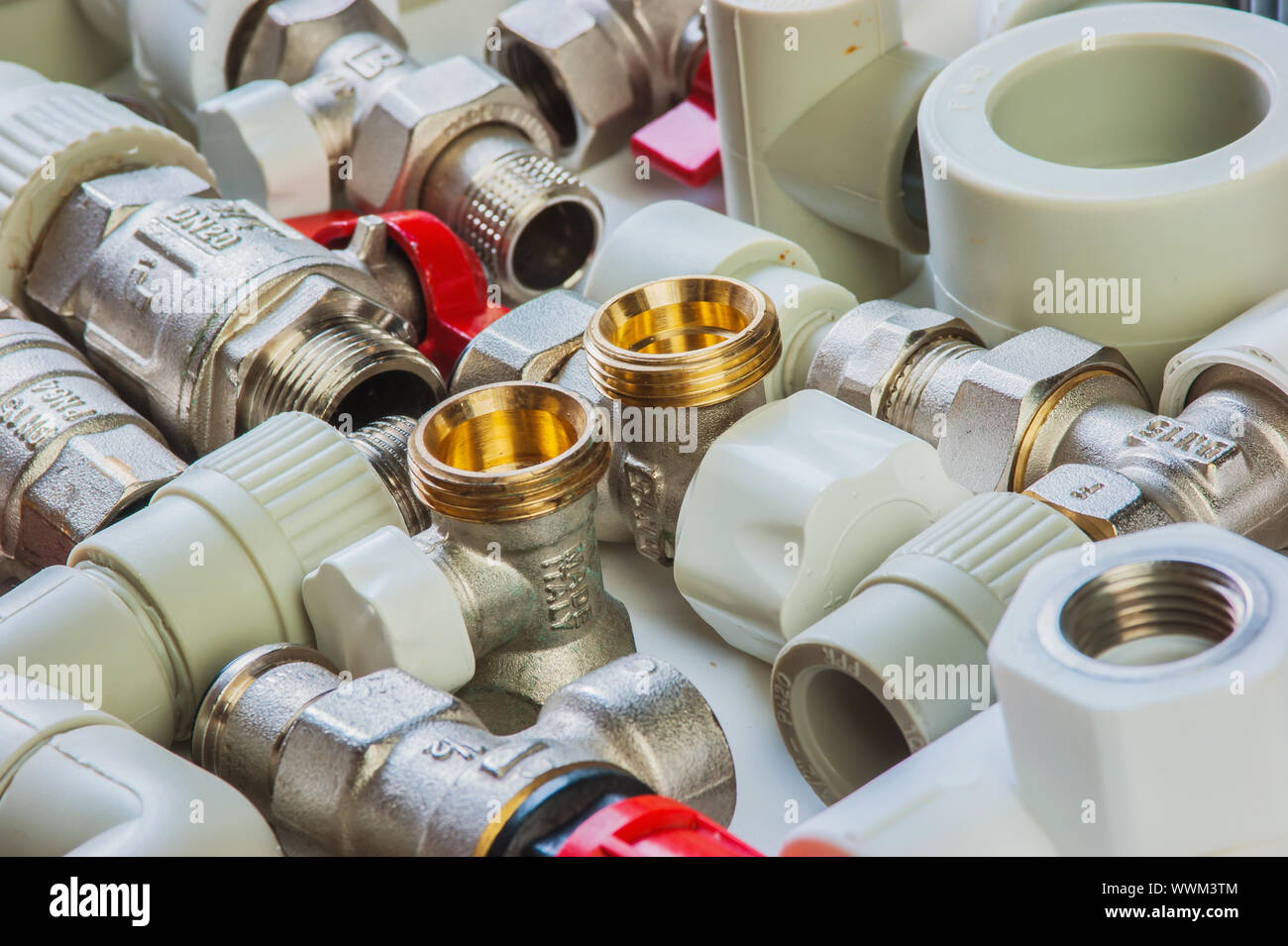 Plumbing fixtures and piping parts Stock Photo - Alamy