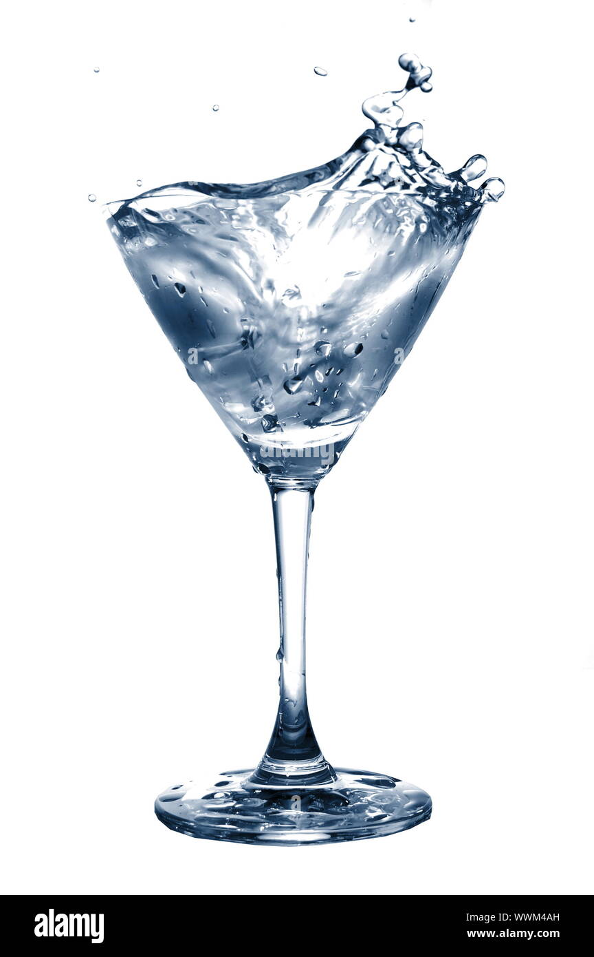 glass of water with splash isolated on white background Stock Photo - Alamy